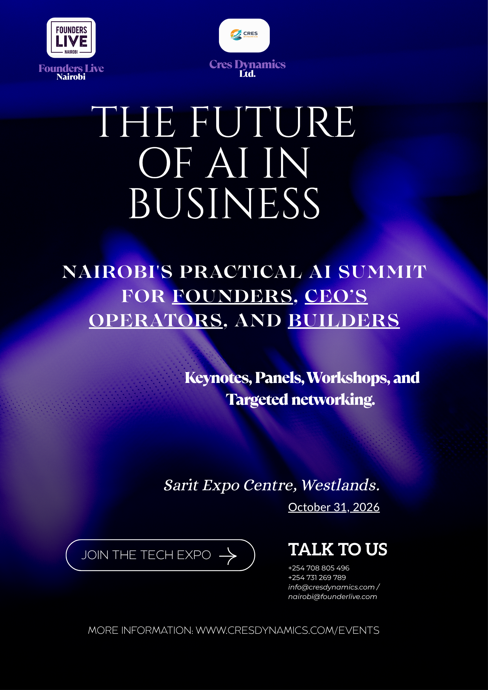 The Future of AI in Business - event poster